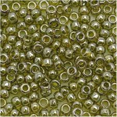 Japanese Seed Bead Gold Lustered Green Tea 11/0 - Minimum 8g