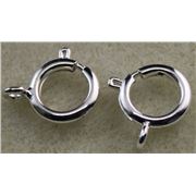Clasp Bolt Ring Silver 12mm ea