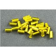 Bugle Yellow Silver Lined 4mm - Minimum 12g