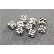 Filler Beads  Double  Daisy Spacer Antique Silver  ea