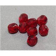 Firepolished Crystal Ruby Red 6mm ea