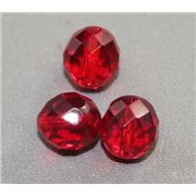 Firepolished Crystal Ruby Red 10mm ea