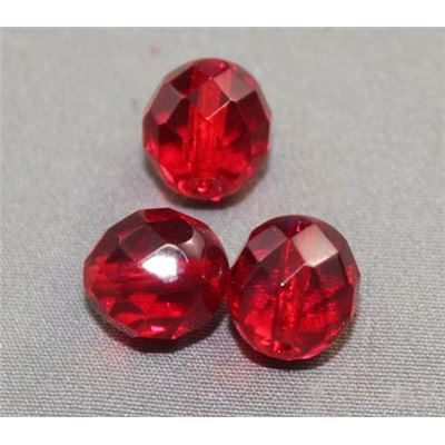 Firepolished Crystal Ruby Red 10mm ea