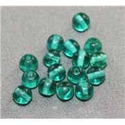 Tiffany Round Dark Teal Transparent 4mm ea