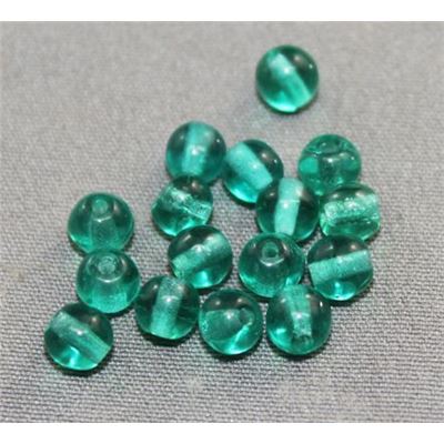 Tiffany Round Dark Teal Transparent 4mm ea