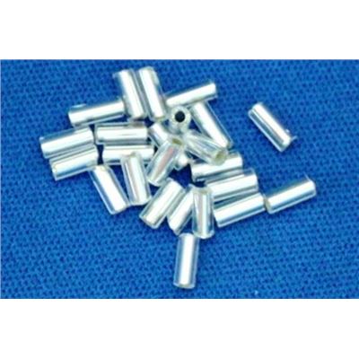 Bugle Clear Silver Lined 4mm - Minimum 12g