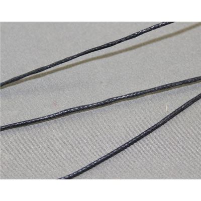 Wax Cotton Cord 0.5mm Black per metre