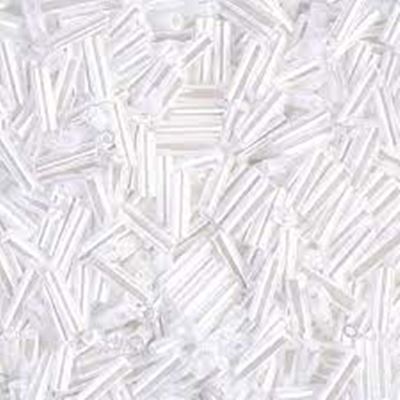 Miyuki Bugle White Pearl Ceylon 6mm - Minimum 12g