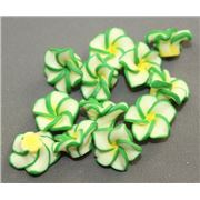 Clay Frangipani Flower Bead Assorted Colours 16mm ea