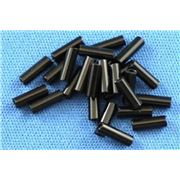 Bugle Black Silver Lined 6mm - Minimum 12g