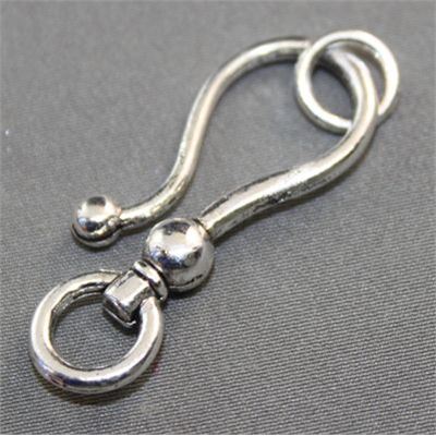 Clasp Large S Clasp Antique Silver 35mm ea