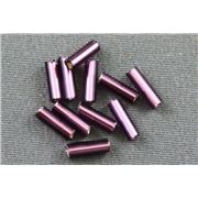 Bugle Amethyst Silver Lined 6mm - Minimum 12g