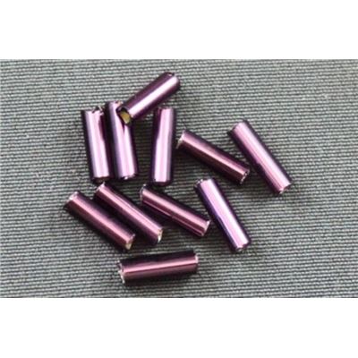 Bugle Amethyst Silver Lined 6mm - Minimum 12g