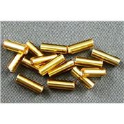 Bugle Gold Silver Lined 6mm - Minimum 12g