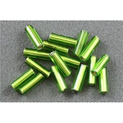 Bugle Green Silver Lined 6mm - Minimum 12g