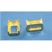Swarovski Claw Setting Gold 18x13mm w/ Back Cut Out ea.