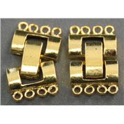 Fold - Over 4 Strand watch Clasp Gold   ea