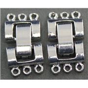 Fold - Over 3 Strand watch Clasp Nickel   ea