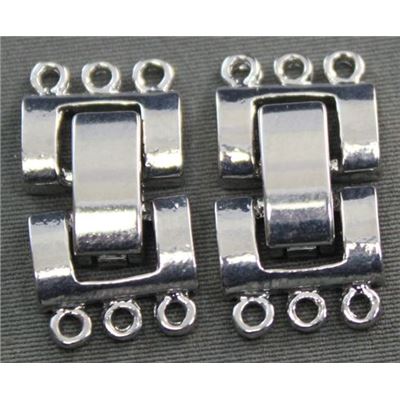 Fold - Over 3 Strand watch Clasp Nickel   ea