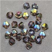 Swarovski Crystal 5328 Bicone Iridescent Green 4mm 