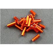 Bugle Orange Silver Lined 6mm - Minimum 12g