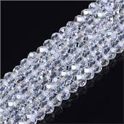 Glass Faceted Melon Strands Crystal AB 8x6mm (approx 72 beads)