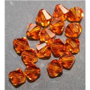 Swarovski Crystal 5328 Bicone Tangerine 6mm 