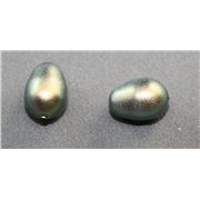 Swarovski Crystal 5821 Pearl Drop Iridescent Green 11x8mm 