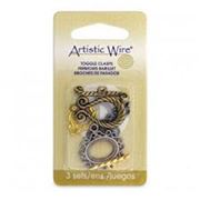 Clasp - Set of 3 Toggle Clasps Assorted Colours  ea