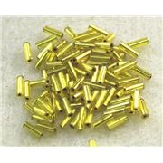 Bugle Yellow Silver Lined 6mm - Minimum 12g