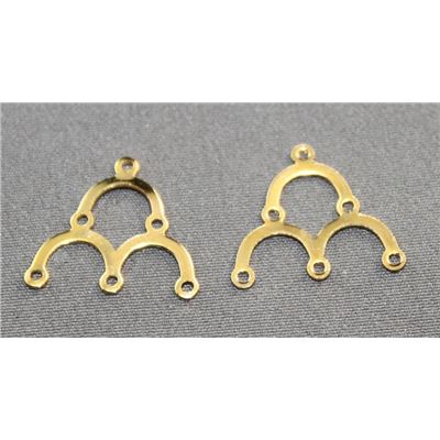 End Bar  6 Hole Arch Connector Gold  ea