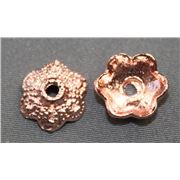 Bead Cap Rose Gold 12mm ea