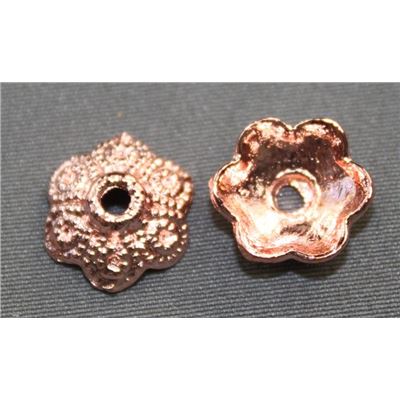 Bead Cap Rose Gold 12mm ea