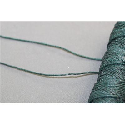 Irish Linen Waxed Dark Green  1m per metre