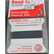 Griffin Silk Cord  with Needle Black  0.045mm ea