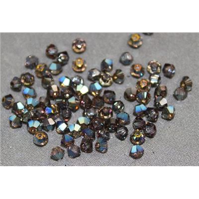 Swarovski Crystal 5328 Bicone Iridescent Green 3mm 