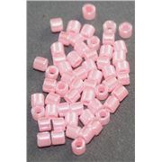 Delica DBL-0244-50 Lined Crystal Light Pink 8/0 - Minimum 5g