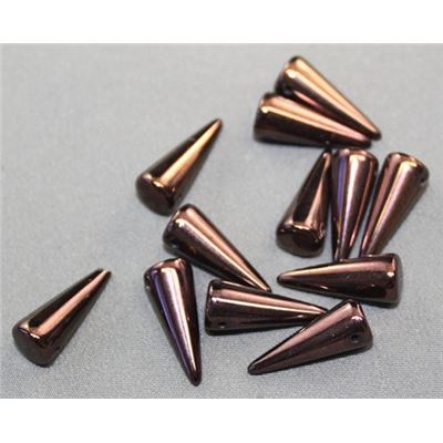 Glass Spikes 7x17mm Jet Vega ea.
