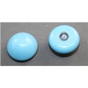 Swarovski Crystal 5817 Half Drilled Button Pearl Turquoise 16mm 