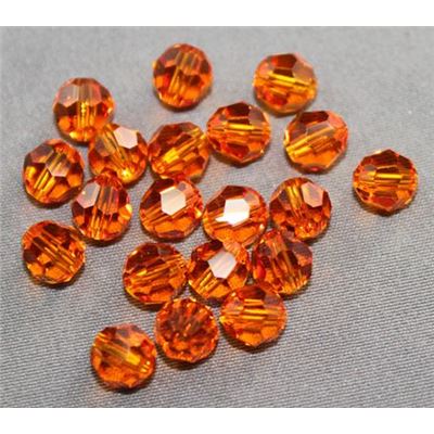 Swarovski Crystal 5000 Round Tangerine 6mm 