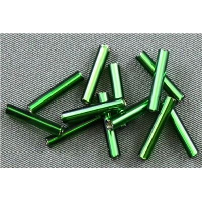 Bugle Emerald Silver Lined 12mm - Minimum 12g