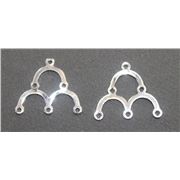 End Bar  6 Hole Arch Connector Silver  ea