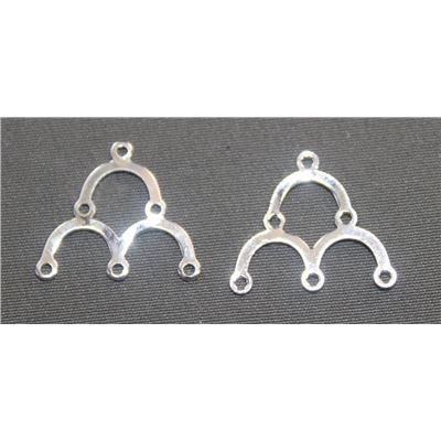 End Bar  6 Hole Arch Connector Silver  ea