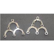 End Bar  6 Hole Arch Connector Nickel  ea