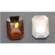 Crystal Cabochons 18x13x5mm Smoked Topaz ea.