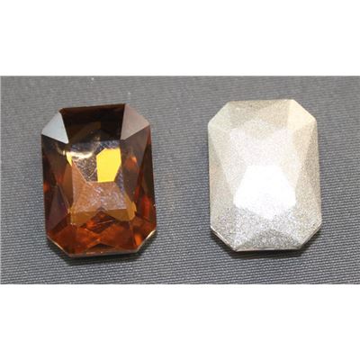 Crystal Cabochons 18x13x5mm Smoked Topaz ea.