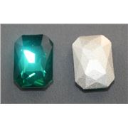 Crystal Cabochons 18x13x5mm Emerald ea.