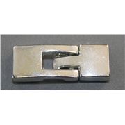 Small Hook Clasps Silver (for leather bracelet) ea