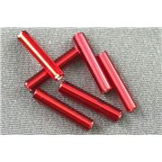 Bugle Red Silver Lined 12mm - Minimum 12g