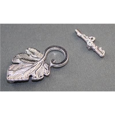 Clasp - Toggle Grape 38mm Silver  ea